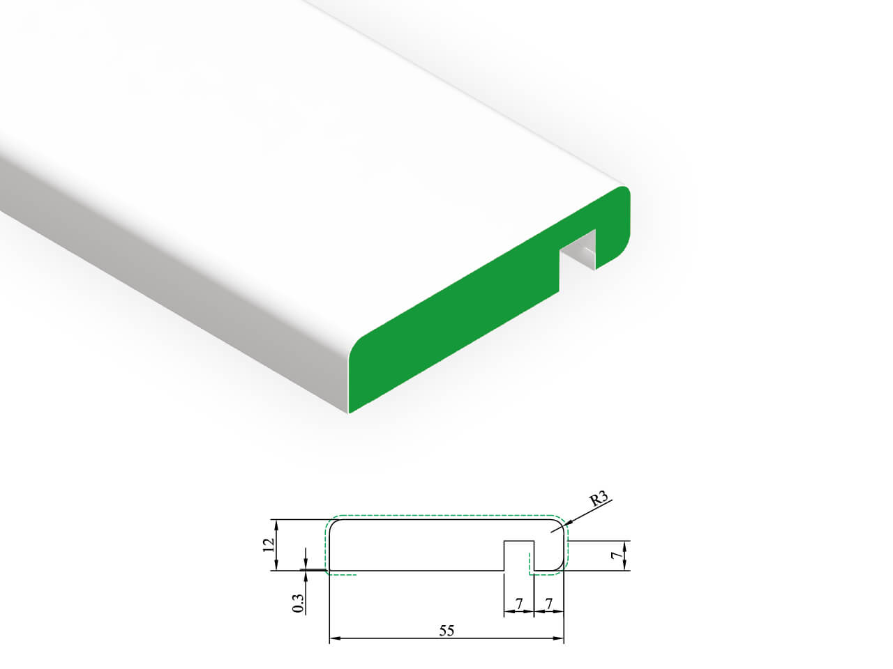 KDK 100 Architrave 12 x 55 mm KDK 100 Architrave 12 x 55 mm