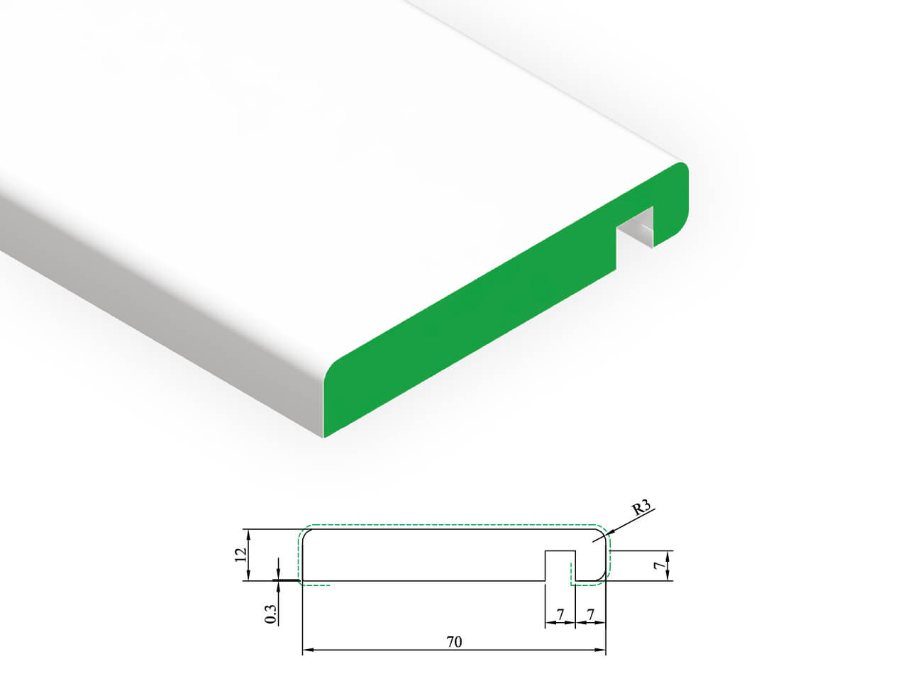 KDK 101 Architrave 12 x 70 mm KDK 101 Architrave 12 x 70 mm