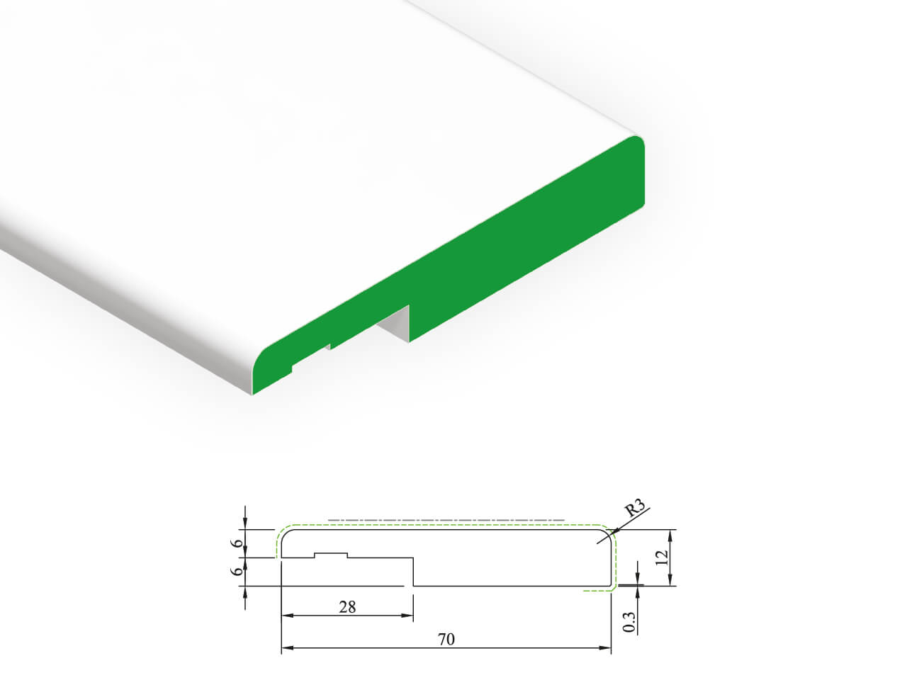 KDA 307 Anchor slat 12 x 70 mm KDA 307 Anchor slat 12 x 70 mm