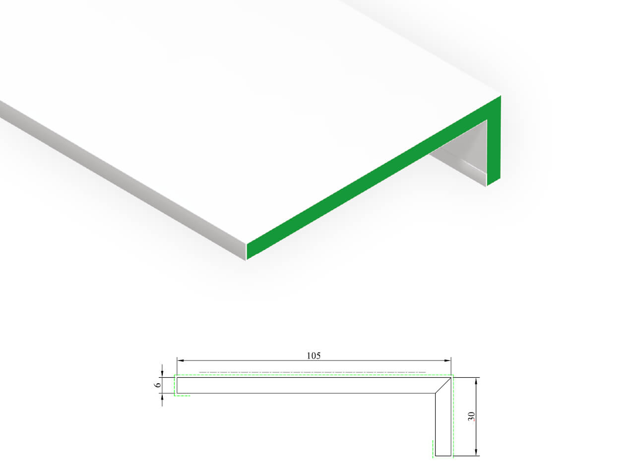 KDH 400 Corners 6x30x105 mm KDH 400 Corners 6x30x105 mm