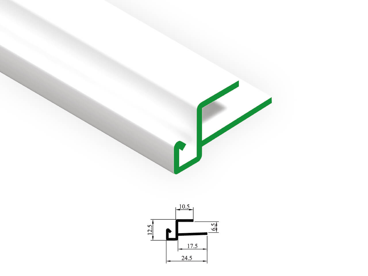 TBH 004 U Mounting Profile 18 x 6 mm TBH 004 U Mounting Profile 18 x 6 mm