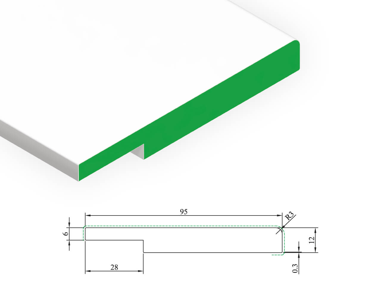 KDA 301 Anchor slat 12 x 95 mm KDA 301 Anchor slat 12 x 95 mm