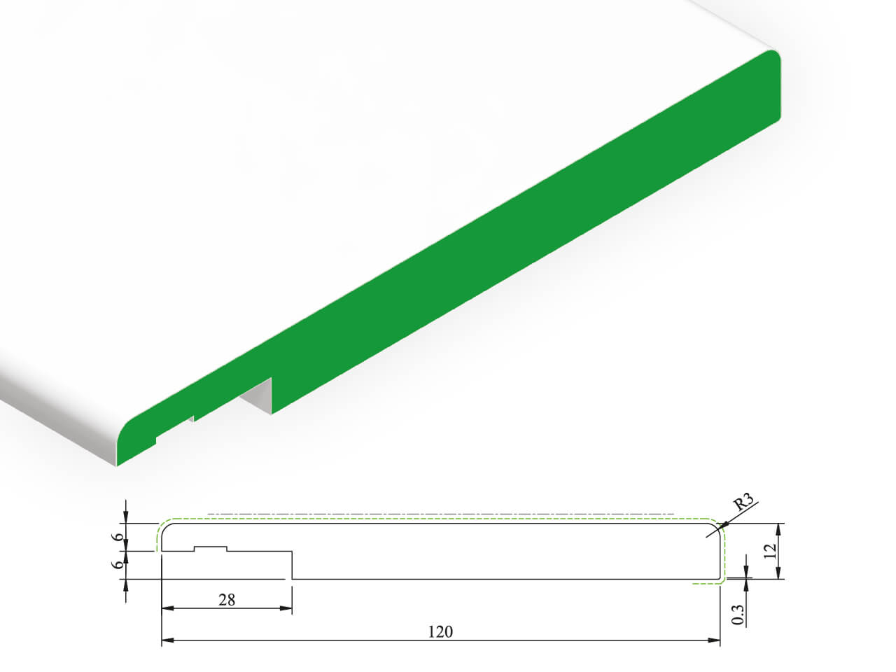 KDA 308 Anchor slat 12 x 120 mm KDA 308 Anchor slat 12 x 120 mm