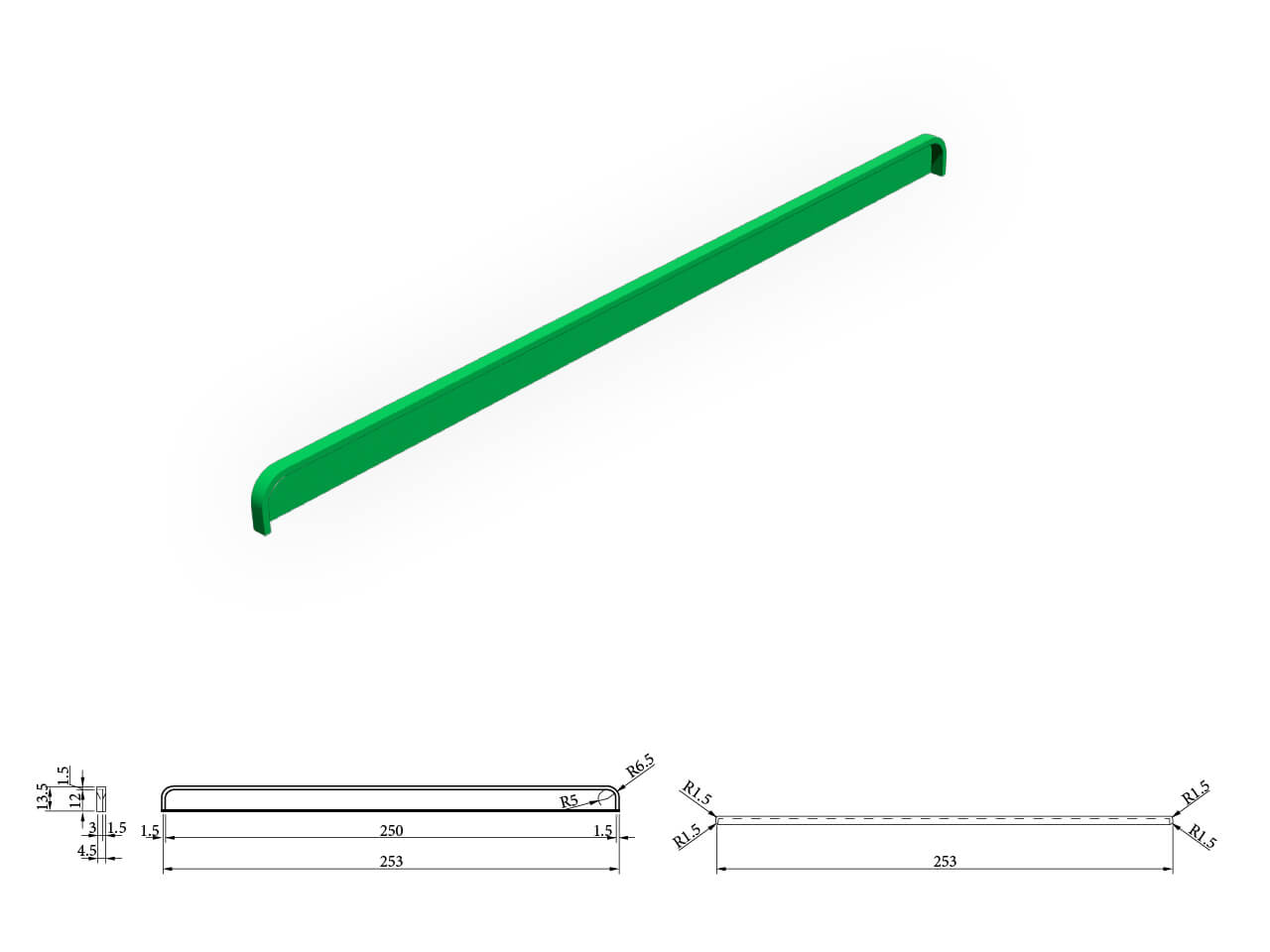 TBH 010 Skirting Board End Finishing 12 x 250 mm For Different Skirting Board Heights TBH 010 Skirting Board End Finishing 12 x 250 mm For Different Skirting Board Heights